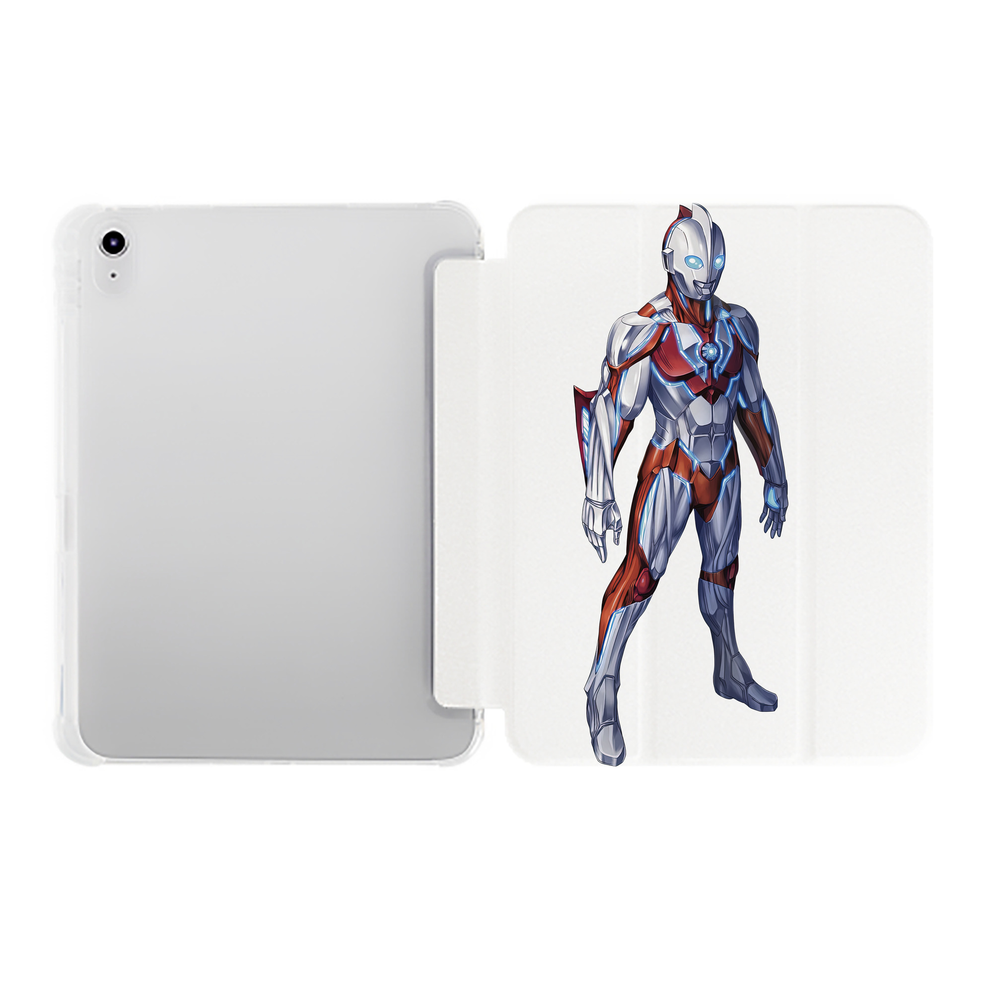 （画像用） ウルトラマン Ultraman IPad ケース ペン収納付き 三つ折りスタンド PUレザー×シリコン 対応機種9.5/10.5/10.9インチ